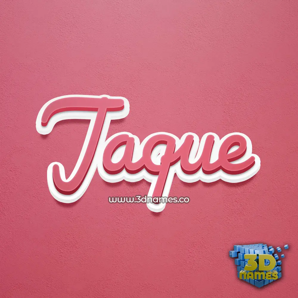 jaque in Red Scribble style - 3D name wallpaper