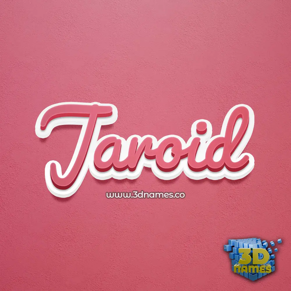 jaroid in Red Scribble style - 3D name wallpaper