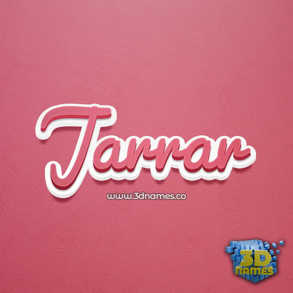 jarrar in Red Scribble style - 3D name wallpaper