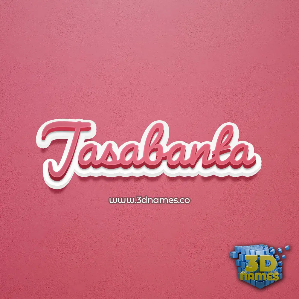 jasabanta in Red Scribble style - 3D name wallpaper