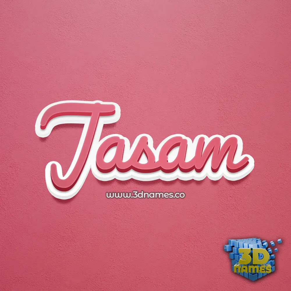 jasam in Red Scribble style - 3D name wallpaper