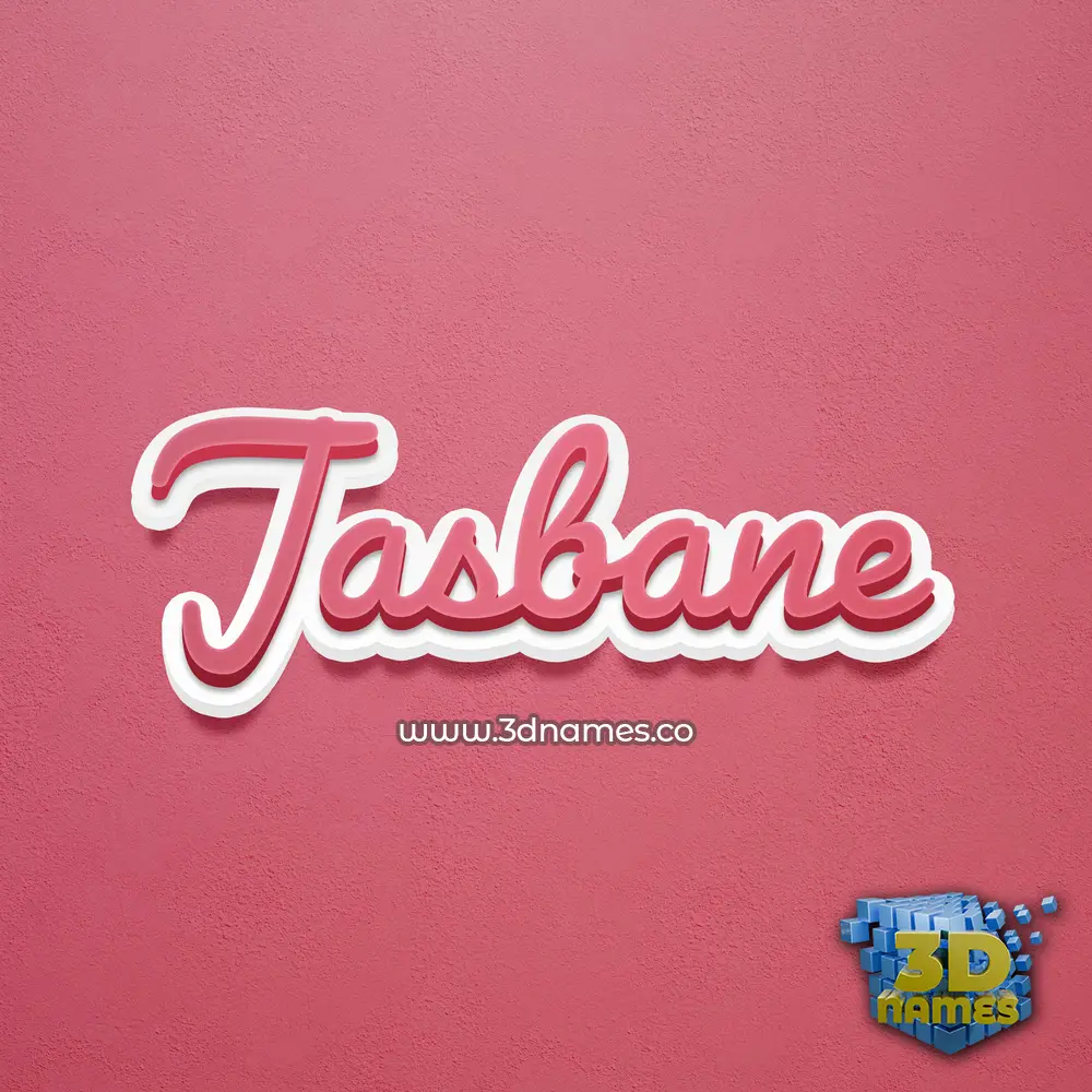 jasbane in Red Scribble style - 3D name wallpaper