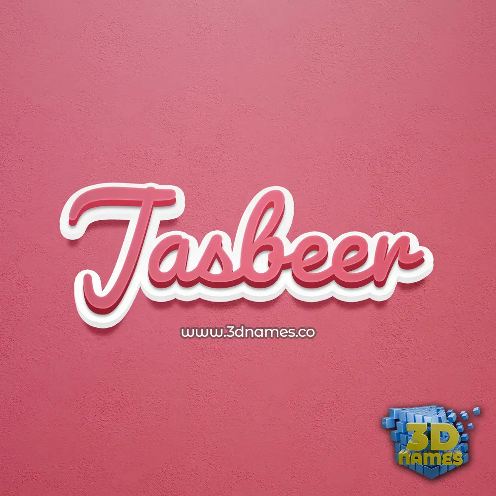 jasbeer in Red Scribble style - 3D name wallpaper