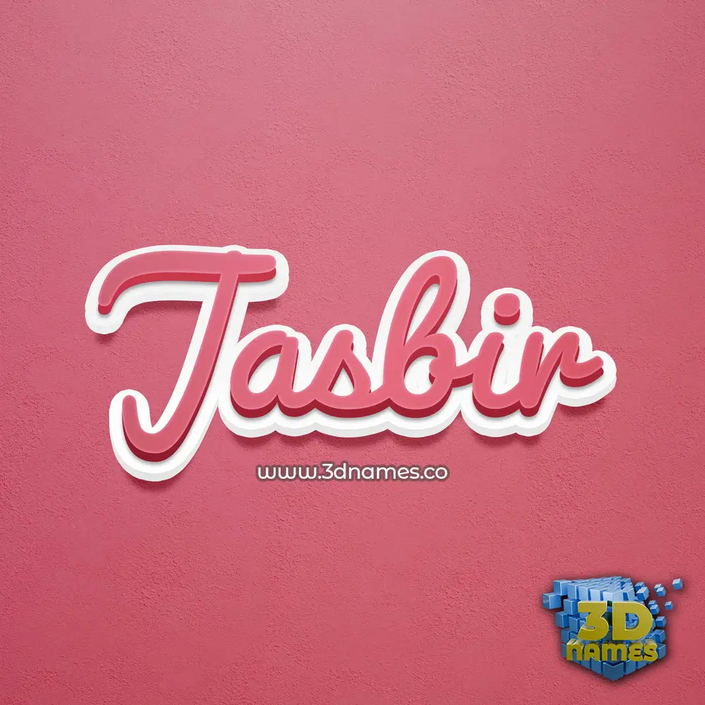 jasbir in Red Scribble style - 3D name wallpaper