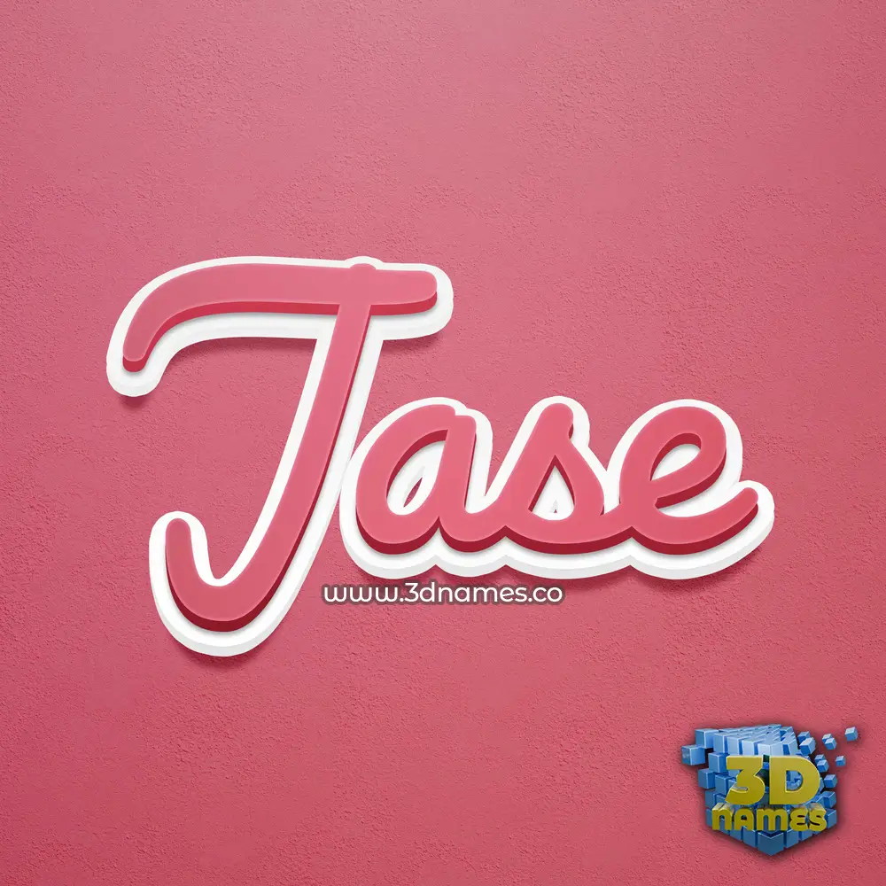 jase in Red Scribble style - 3D name wallpaper