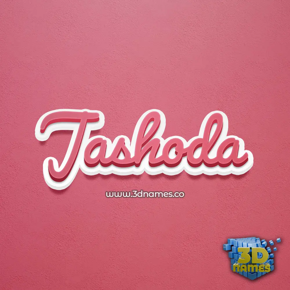 jashoda in Red Scribble style - 3D name wallpaper