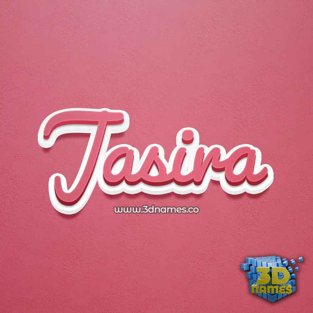 jasira in Red Scribble style - 3D name wallpaper