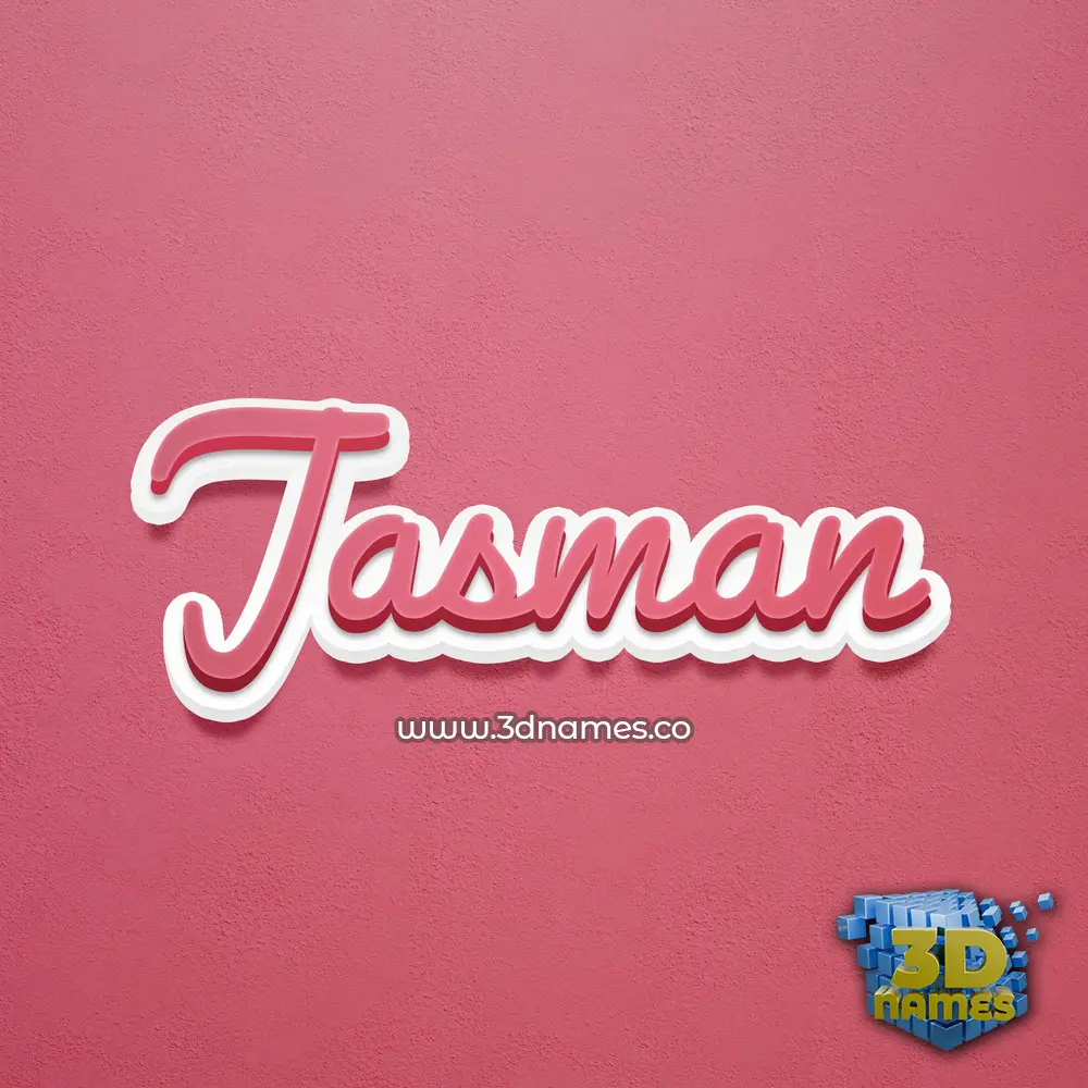 jasman in Red Scribble style - 3D name wallpaper