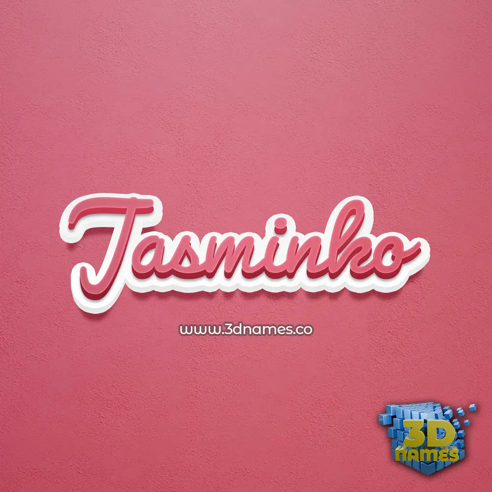 jasminko in Red Scribble style - 3D name wallpaper