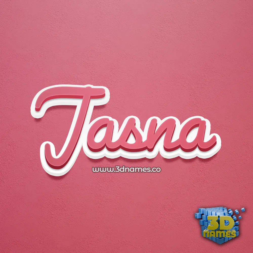 jasna in Red Scribble style - 3D name wallpaper