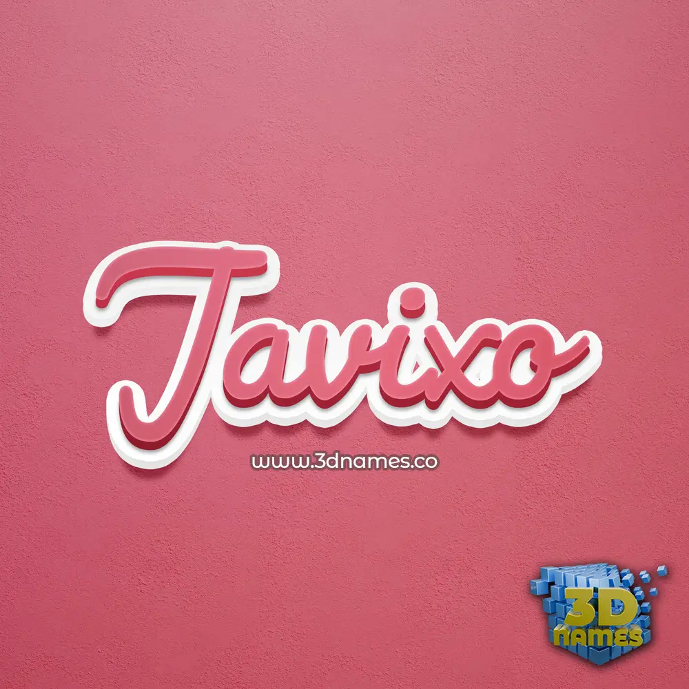 javixo in Red Scribble style - 3D name wallpaper