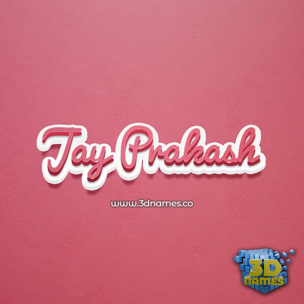 jay prakash in Red Scribble style - 3D name wallpaper