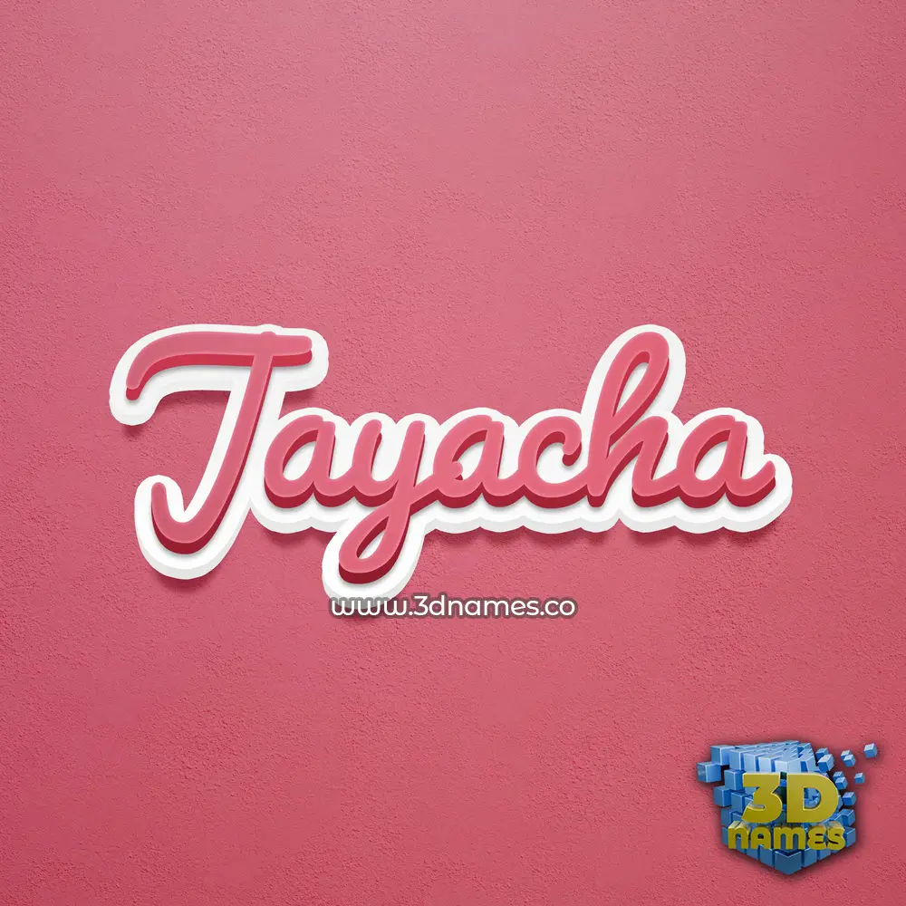 jayacha in Red Scribble style - 3D name wallpaper