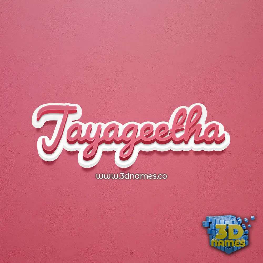 jayageetha in Red Scribble style - 3D name wallpaper