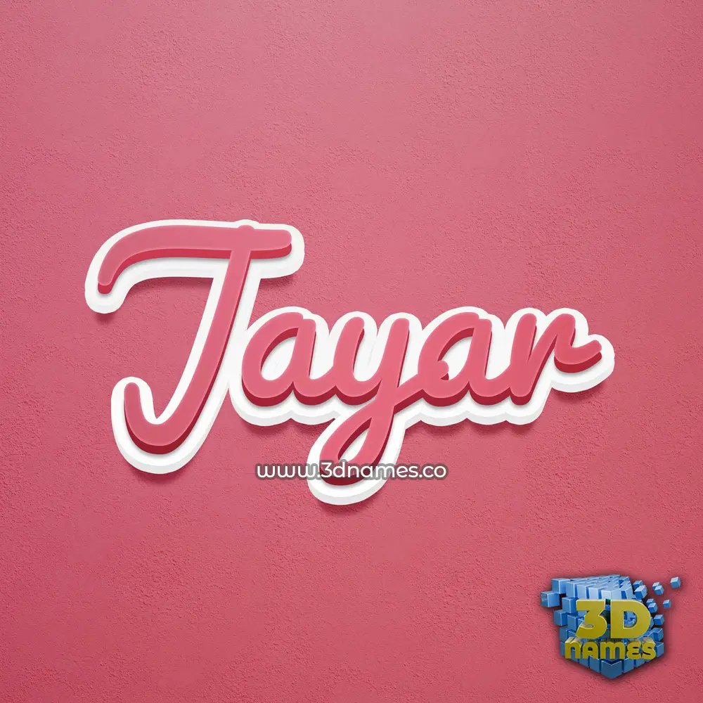 jayar in Red Scribble style - 3D name wallpaper