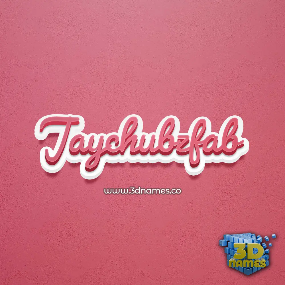 jaychubzfab in Red Scribble style - 3D name wallpaper