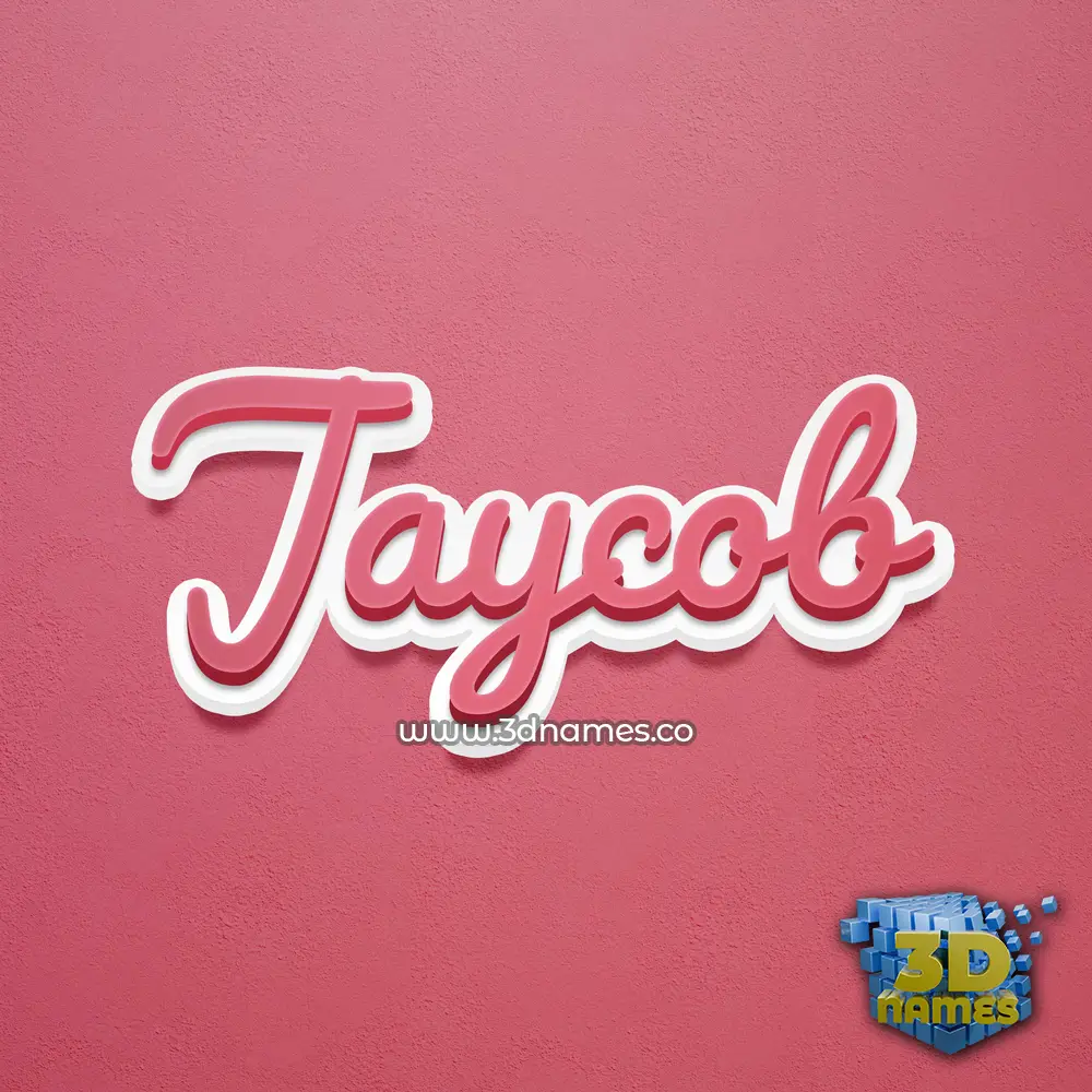 jaycob in Red Scribble style - 3D name wallpaper