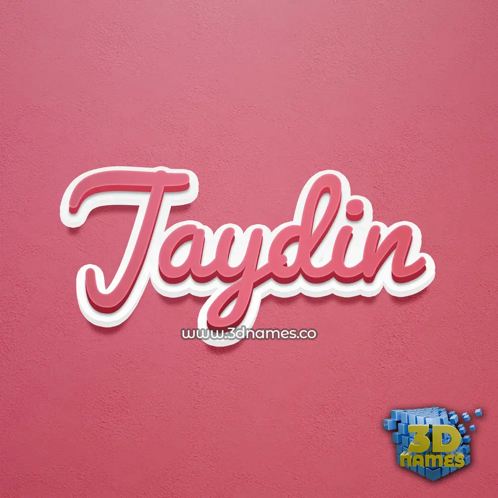 jaydin in Red Scribble style - 3D name wallpaper