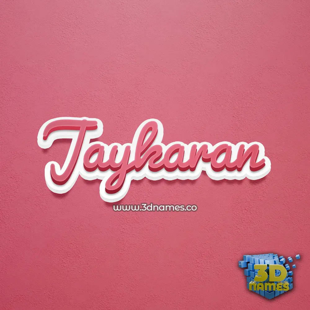 jaykaran in Red Scribble style - 3D name wallpaper