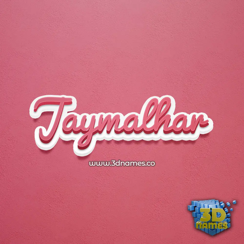 jaymalhar in Red Scribble style - 3D name wallpaper