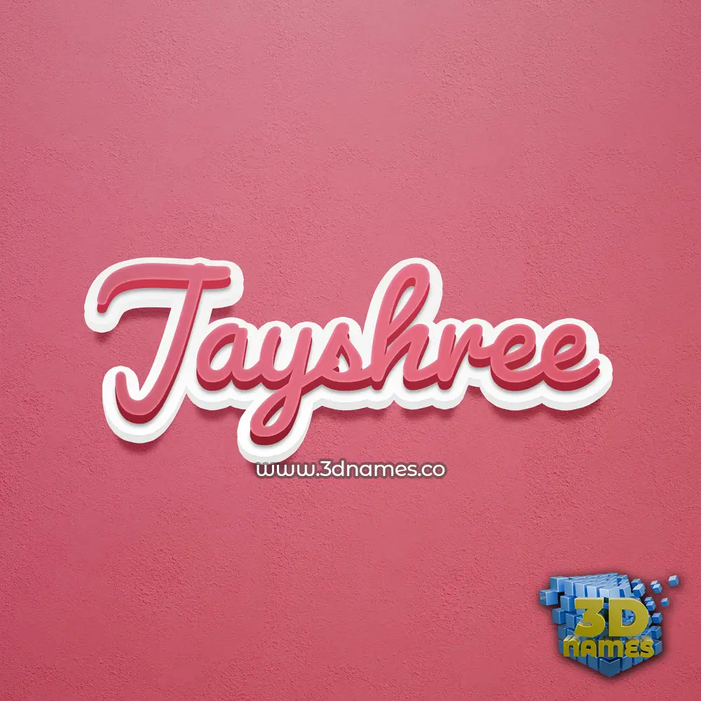jayshree in Red Scribble style - 3D name wallpaper