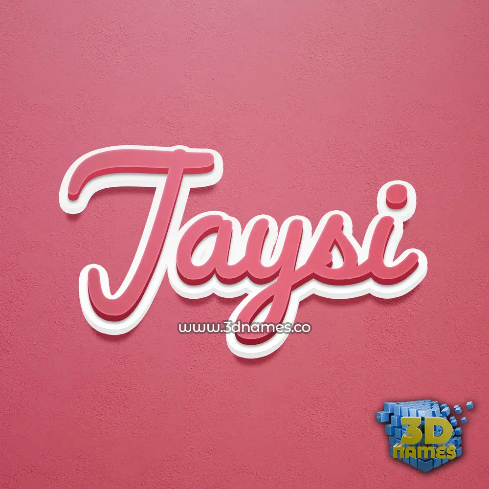 jaysi in Red Scribble style - 3D name wallpaper