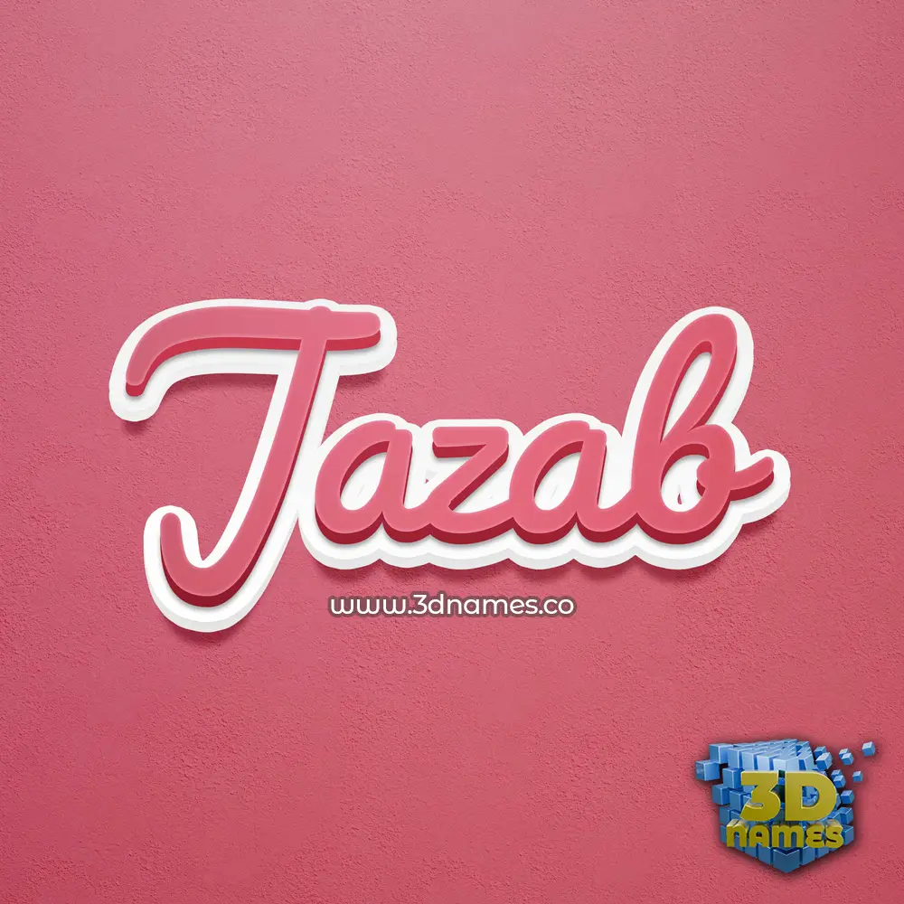 jazab in Red Scribble style - 3D name wallpaper jazab in Red Scribble style - 3D name wallpaper