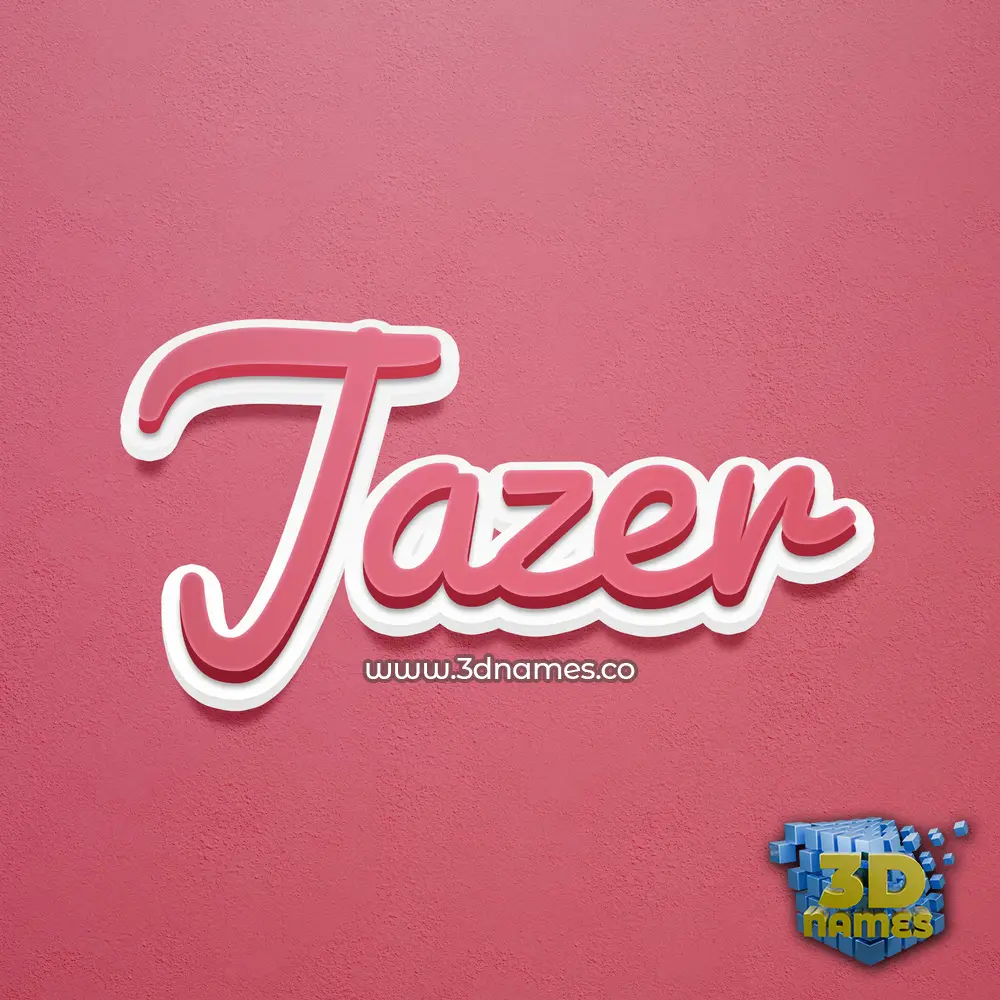 jazer in Red Scribble style - 3D name wallpaper