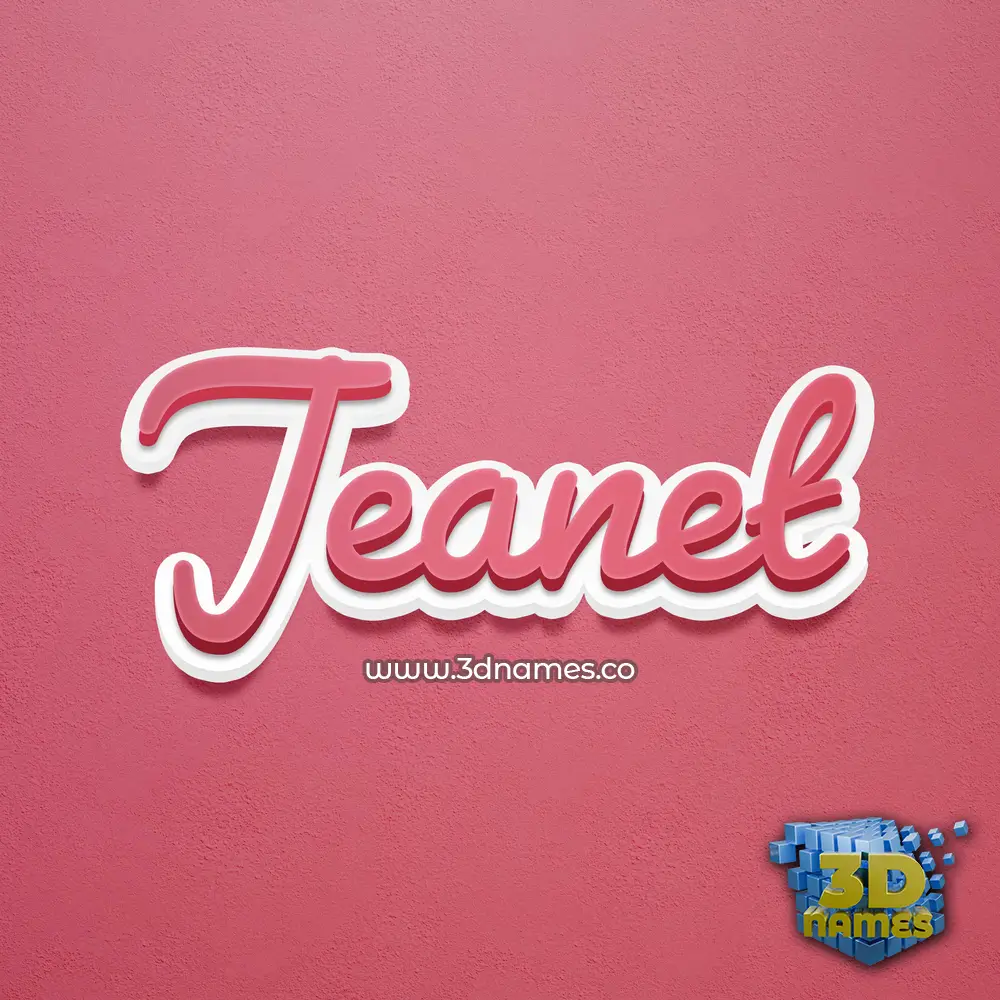 jeanet in Red Scribble style - 3D name wallpaper jeanet in Red Scribble style - 3D name wallpaper
