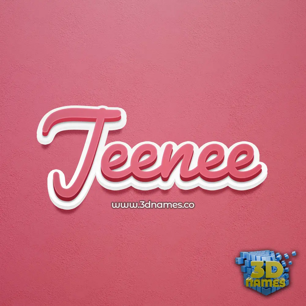 jeenee in Red Scribble style - 3D name wallpaper