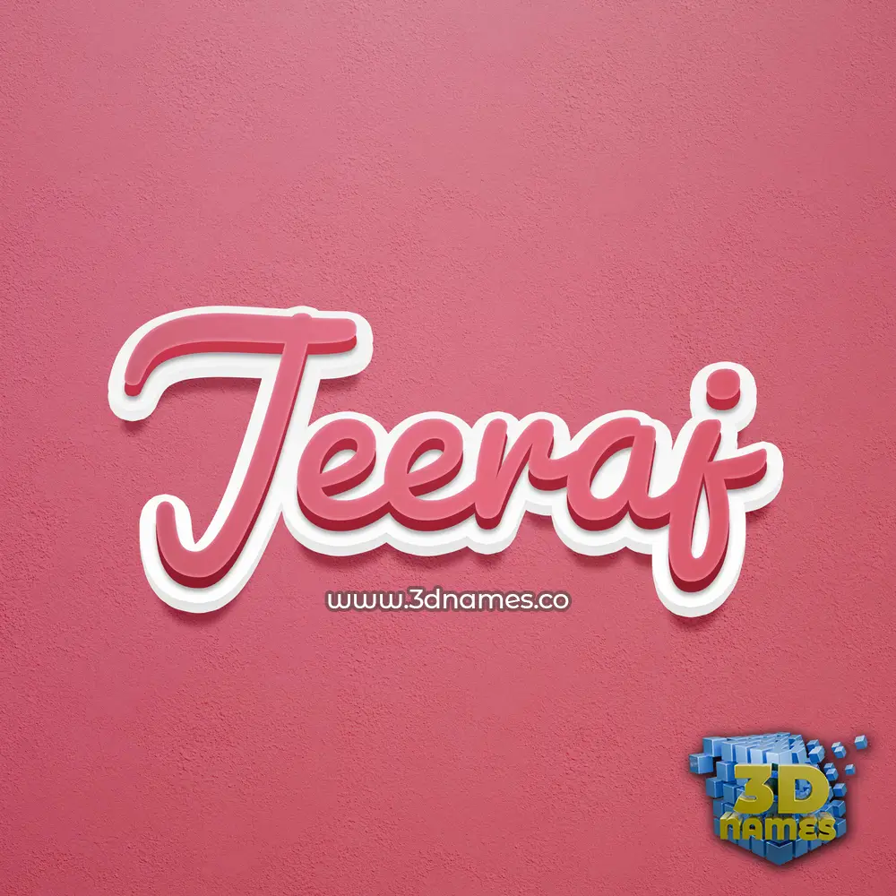 jeeraj in Red Scribble style - 3D name wallpaper