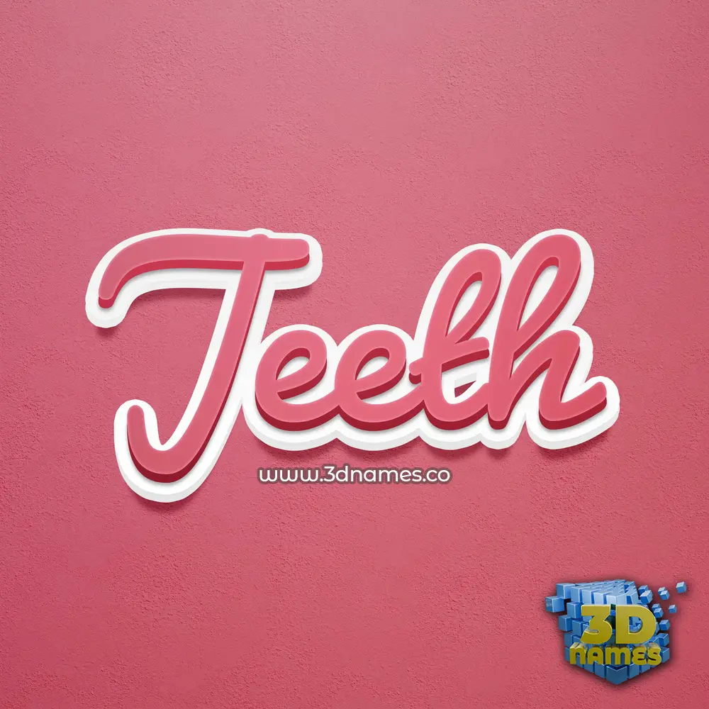 jeeth in Red Scribble style - 3D name wallpaper