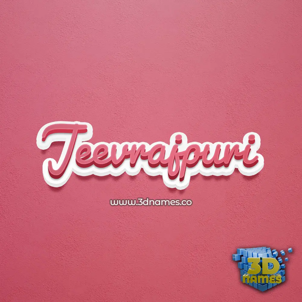 jeevrajpuri in Red Scribble style - 3D name wallpaper