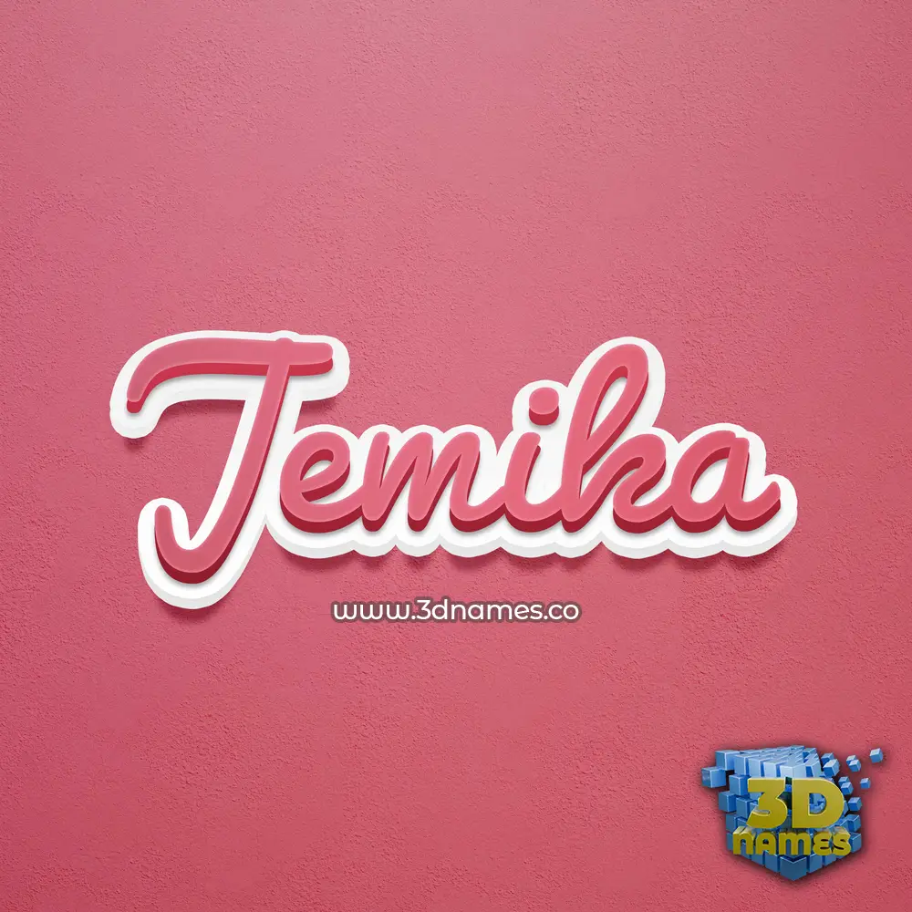jemika in Red Scribble style - 3D name wallpaper
