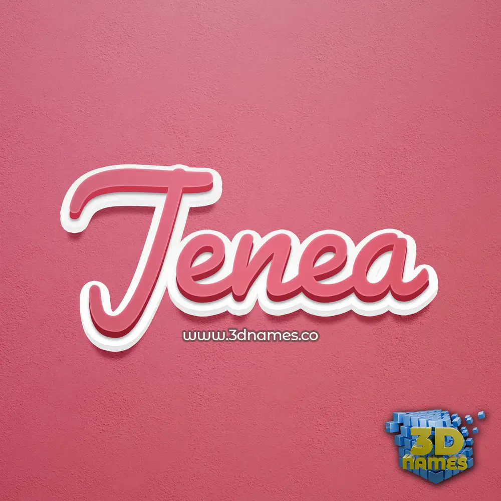 jenea in Red Scribble style - 3D name wallpaper