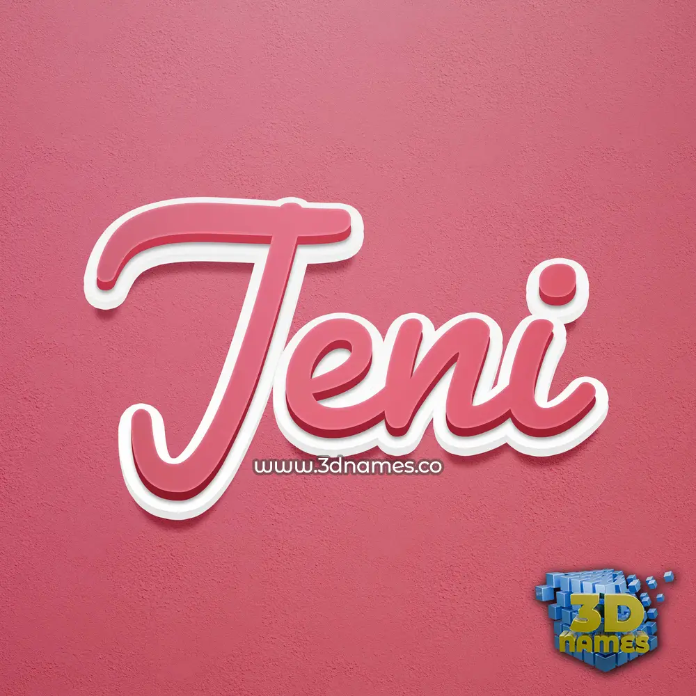 jeni in Red Scribble style - 3D name wallpaper jeni in Red Scribble style - 3D name wallpaper