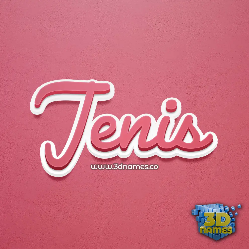 jenis in Red Scribble style - 3D name wallpaper