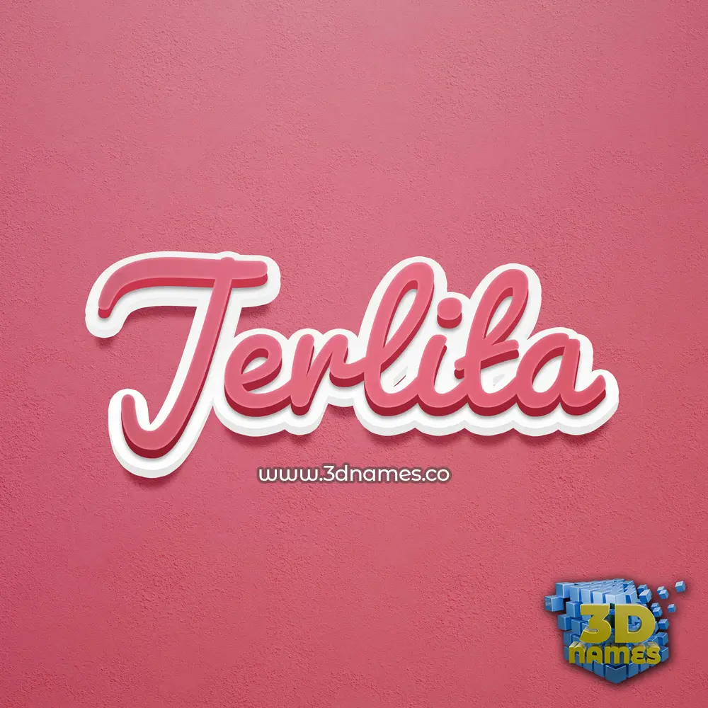 jerlita in Red Scribble style - 3D name wallpaper