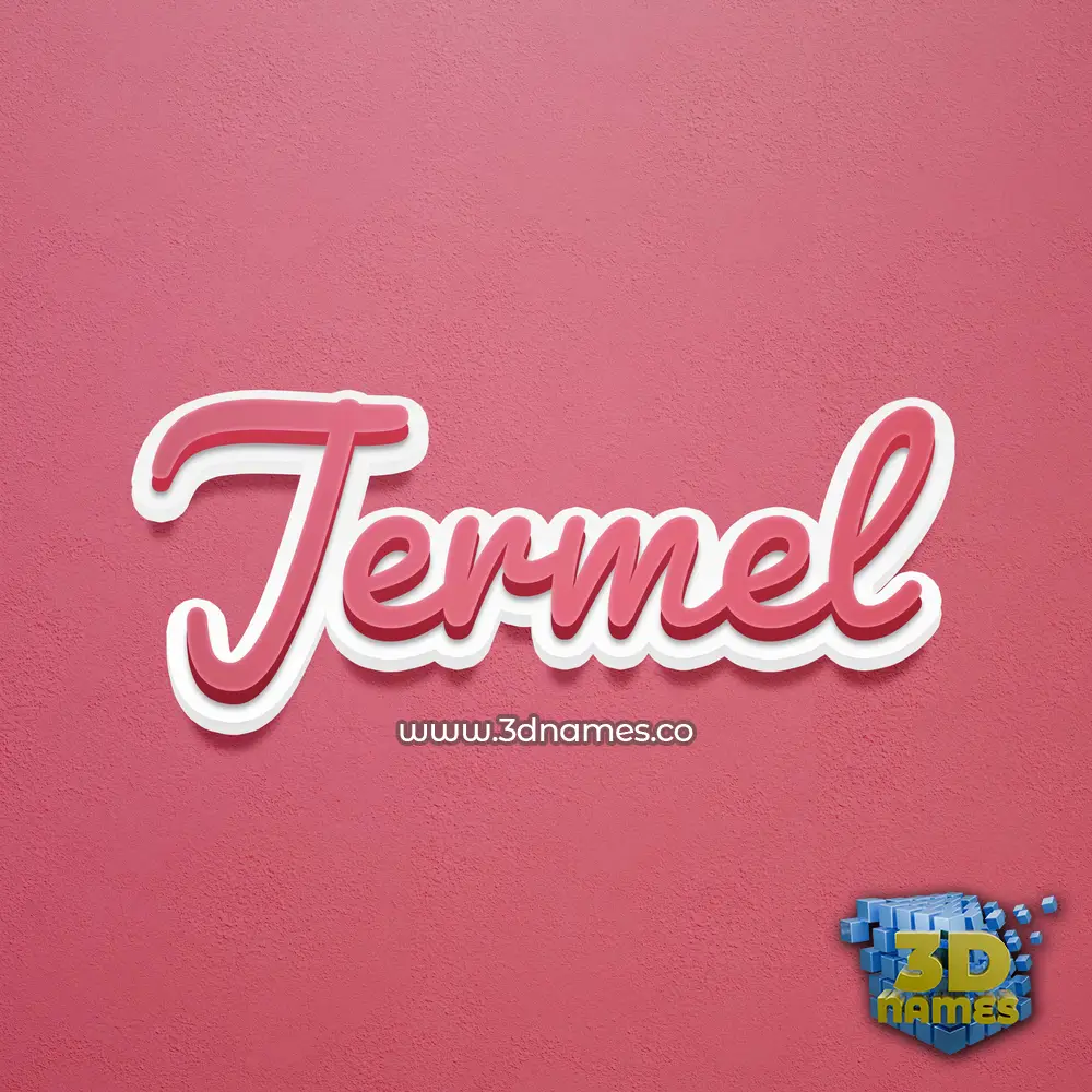 jermel in Red Scribble style - 3D name wallpaper