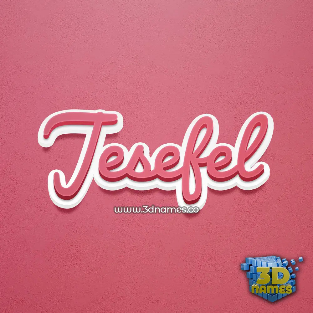 jesefel in Red Scribble style - 3D name wallpaper