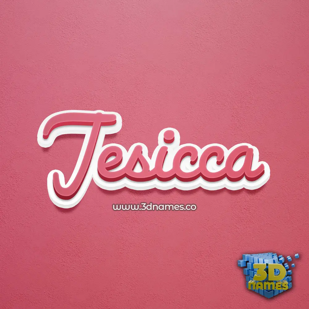 jesicca in Red Scribble style - 3D name wallpaper