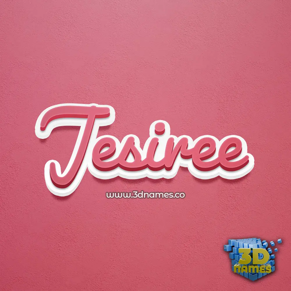 jesiree in Red Scribble style - 3D name wallpaper