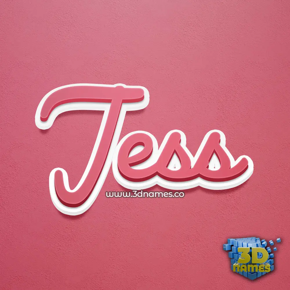 jess in Red Scribble style - 3D name wallpaper