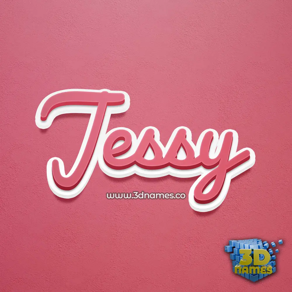 jessy in Red Scribble style - 3D name wallpaper