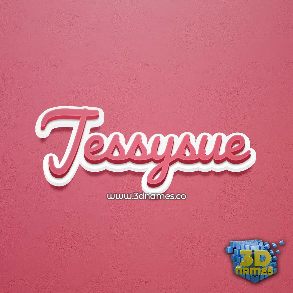 jessysue in Red Scribble style - 3D name wallpaper