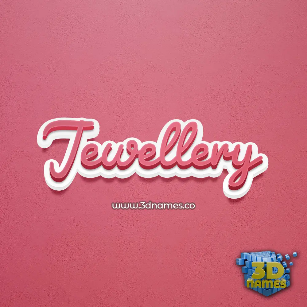 jewellery in Red Scribble style - 3D name wallpaper jewellery in Red Scribble style - 3D name wallpaper