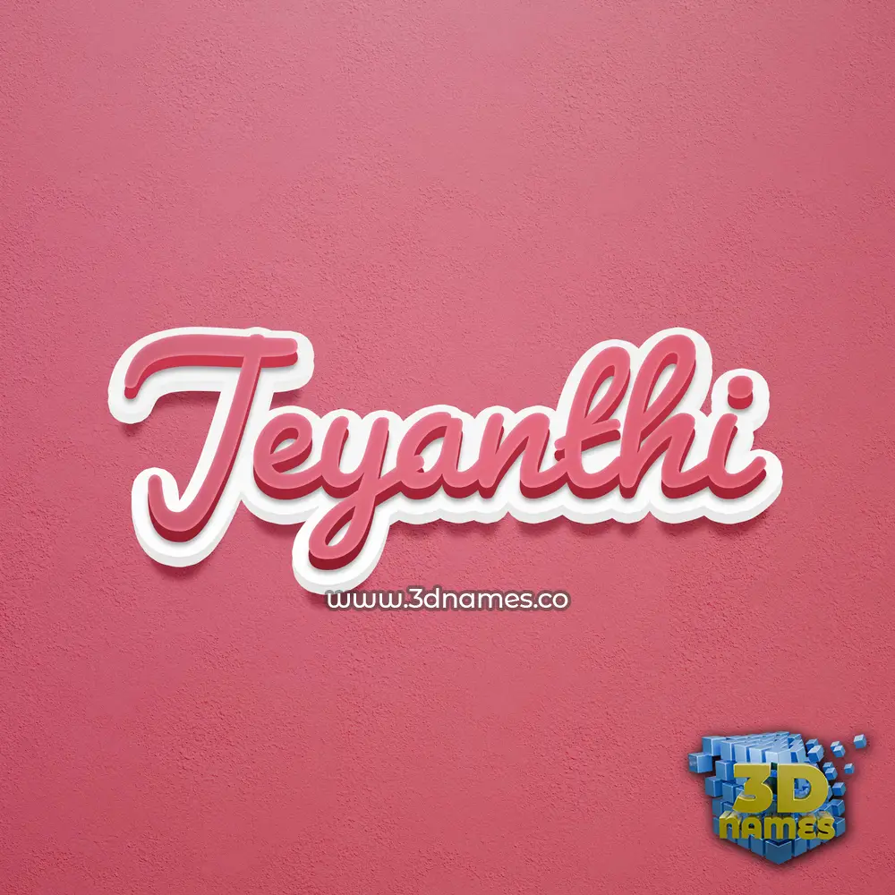 jeyanthi in Red Scribble style - 3D name wallpaper