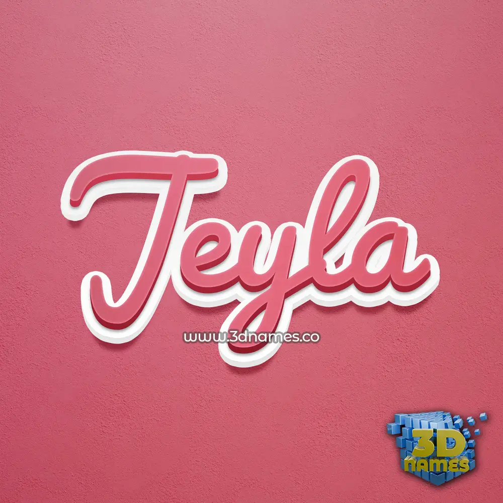 jeyla in Red Scribble style - 3D name wallpaper