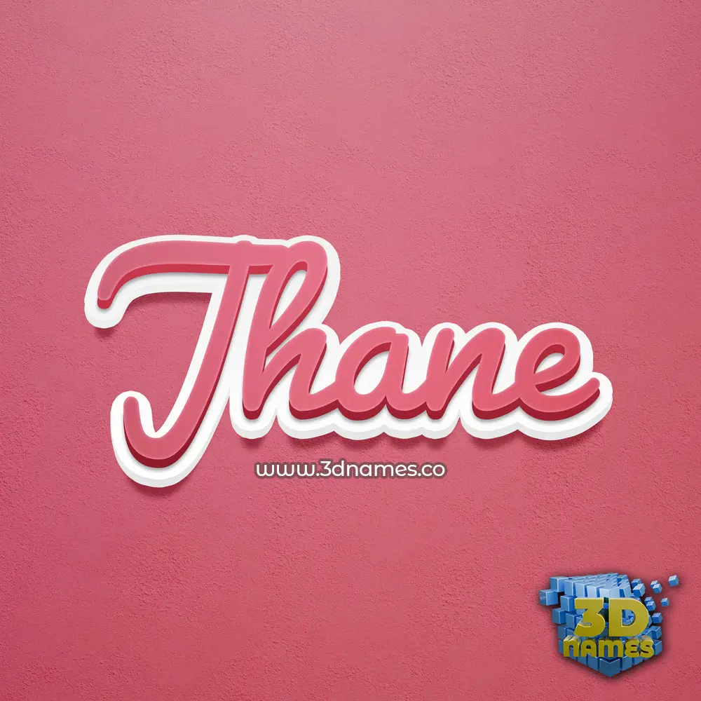 jhane in Red Scribble style - 3D name wallpaper