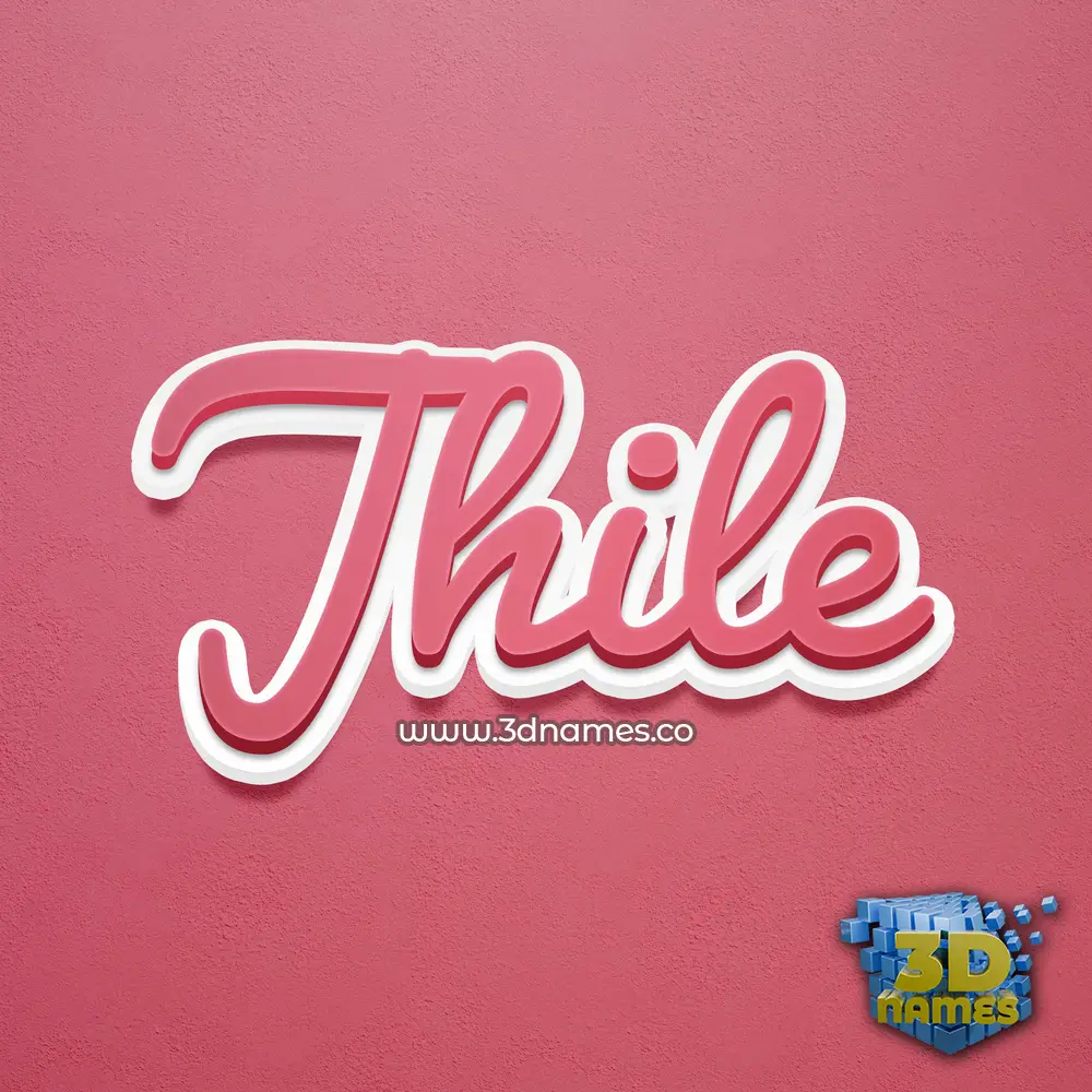 jhile in Red Scribble style - 3D name wallpaper